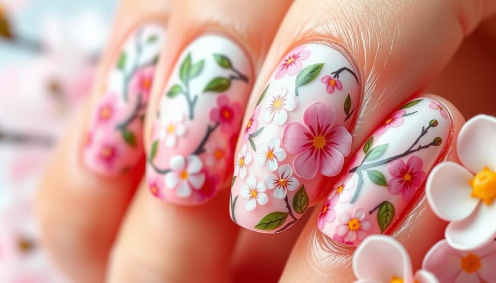 floral nail art designs